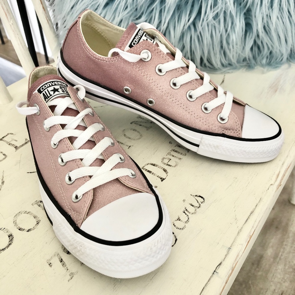 Converse, Chuck Taylor, All Star, Lo, Metallic, Sneakers, Size 7, Nice Condition